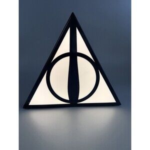 Harry Potter Deathly Hallows Triangle Light Up Mood Lamp Logo Sign - 7"